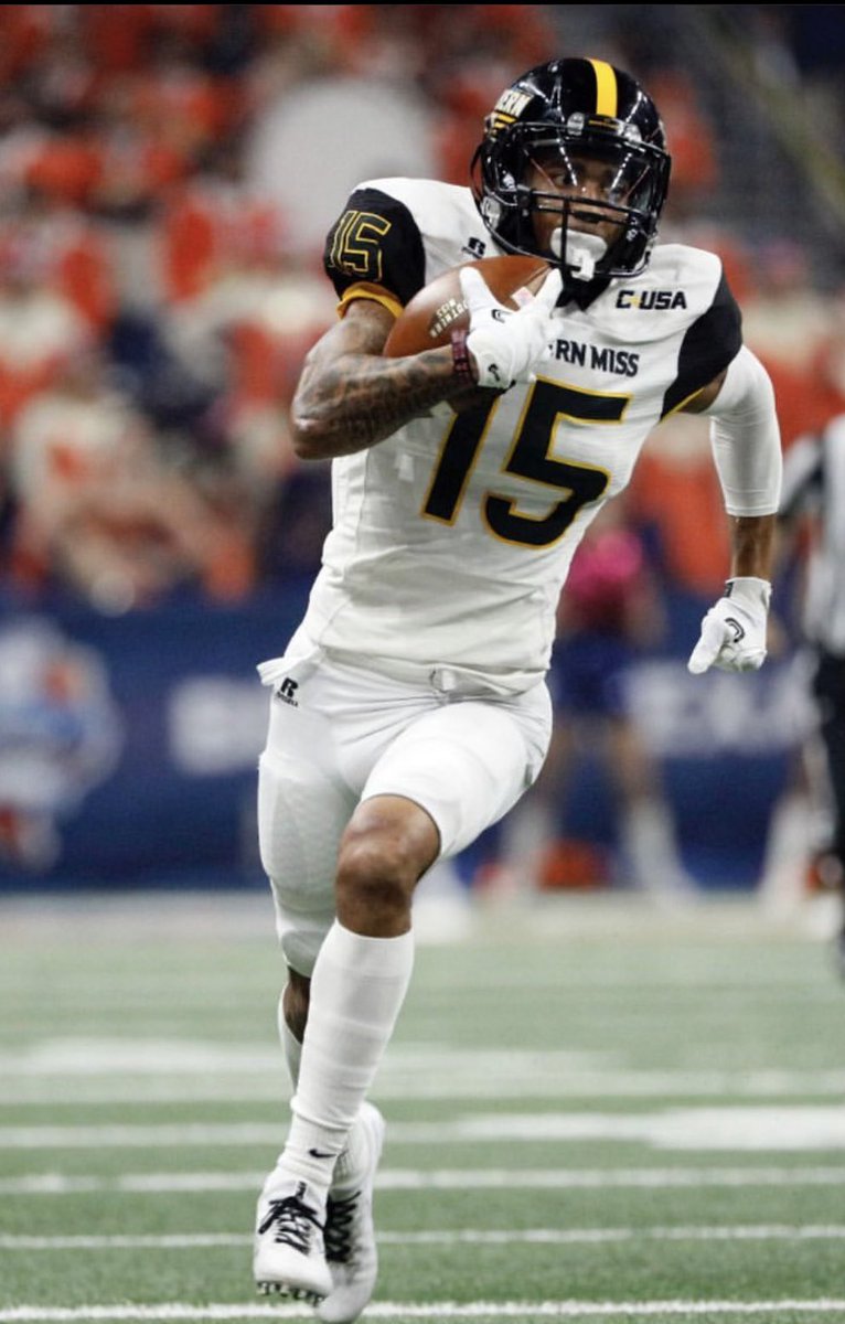 Blessed to receive an offer from <a href="/southernmissfb/">Southern Miss Football</a> !!! #SMTTT  <a href="/CoachGMeyer/">Greg Meyer</a> <a href="/Coach_Hall7/">Will Hall</a> 🖤💛