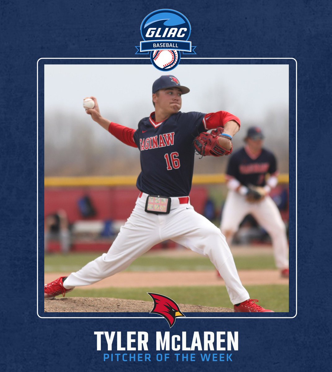 GLIACsports's tweet photo. 𝗚𝗟𝗜𝗔𝗖 𝗕𝗮𝘀𝗲𝗯𝗮𝗹𝗹 𝗣𝗹𝗮𝘆𝗲𝗿 𝗮𝗻𝗱 𝗣𝗶𝘁𝗰𝗵𝗲𝗿 𝗼𝗳 𝘁𝗵𝗲 𝗪𝗲𝗲𝗸

PL - Chris Tanderys // WSU

PI - Tyler McLaren // SVSU

🔗 https://t.co/U9clefGumY

#WhereChampionsCompete #GLIACBASE⚾️ https://t.co/BPMwhSJuv0