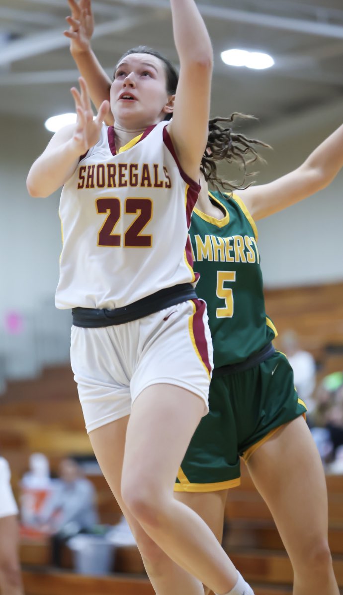 ShoregalsBBall's tweet photo. With our season wrapping up on Friday, we wanted to take a moment to recognize individuals that received all County and all Conference selections. 

First up is senior Courtney Borland @cborland_11 Courtney was named honorable mention all Lorain County. Great job Courtney! https://t.co/w34vF8j3YB