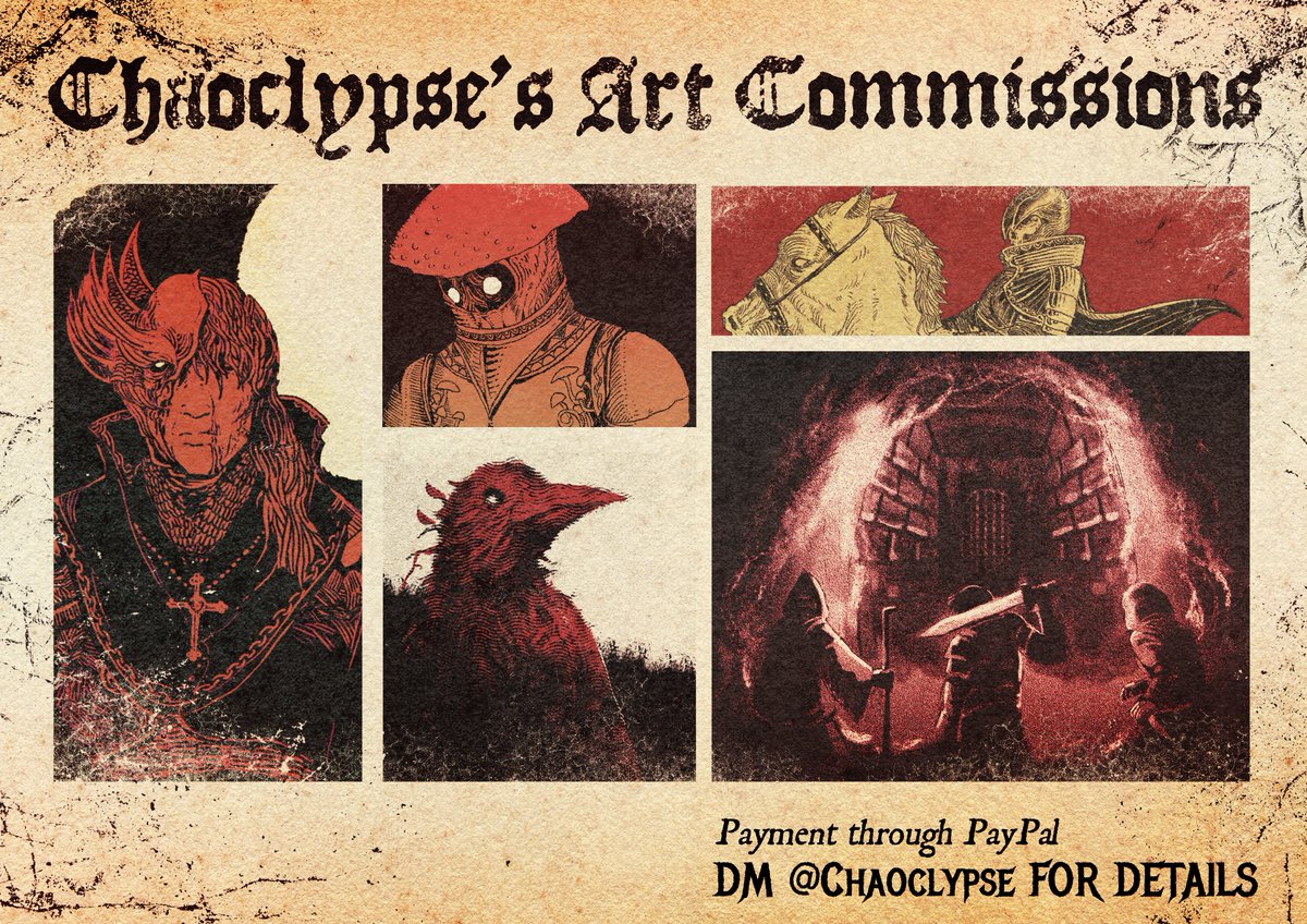 Chaoclypse's tweet photo. Art commissions are now open! 

DM me for details about pricing - I adjust the pricing to the specific project I work on, but I try to keep prices reasonable.

Likes and RT's are very much appreciated! https://t.co/MyxLALg0bt