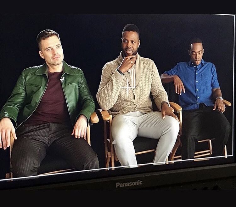 Look at all them thighs 🤤🤤🤤🫠🫠🔥🔥🔥🔥 #SebastianStan #WinstonDuke #AnthonyMackie