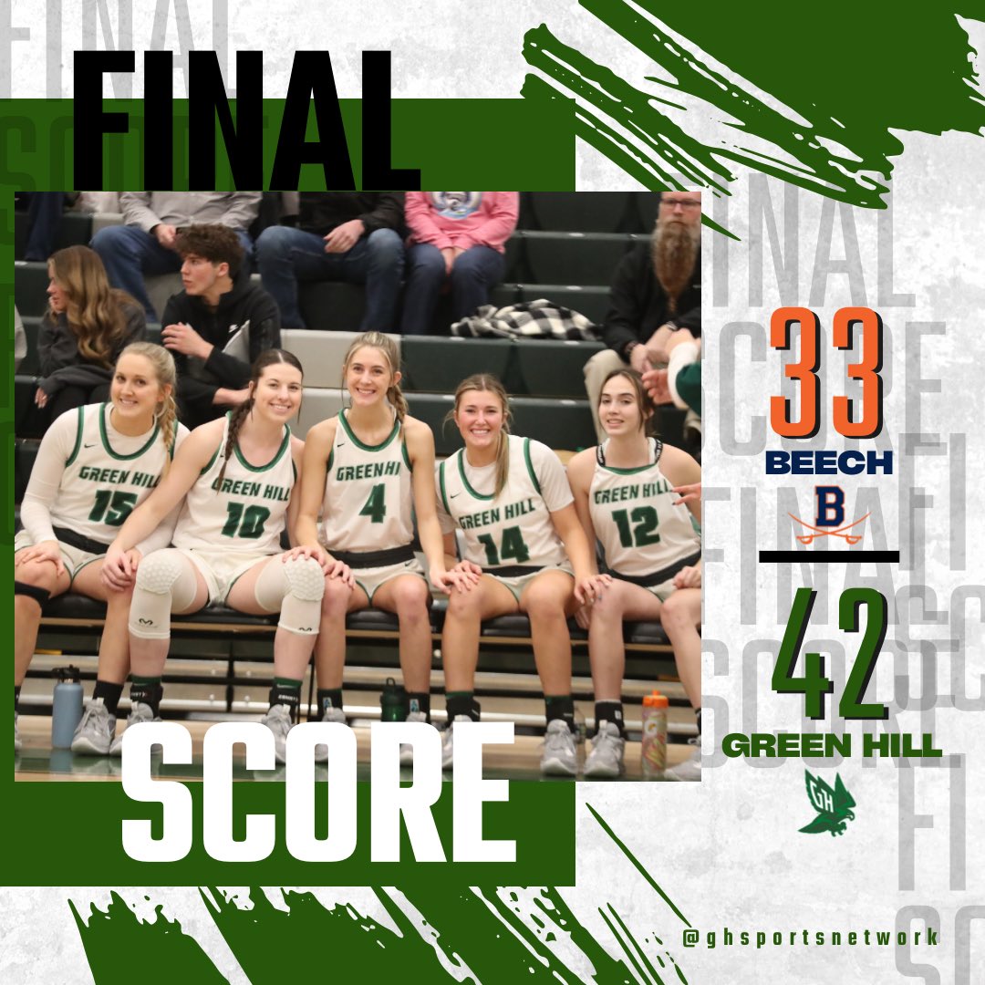 ghsportsnetwork's tweet photo. The @GreenHillWBB continue their historic run as they upend the Beech Lady Buccaneers! Sullie Gerik goes off for 18 points as the Lady Hawks advance to the Region 5-4A Championship game on Wednesday night! #GoHawks #BuildingTheHill https://t.co/TUymstMdz2