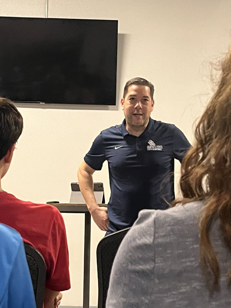 Thank you <a href="/CoachAndreCook/">Andre Cook</a> for sharing your recruitment knowledge &amp; insights with the players and parents of @CTXKnightsBball. Very helpful and appreciated. <a href="/SEUMBasketball/">St. Edward's Men's Basketball</a>