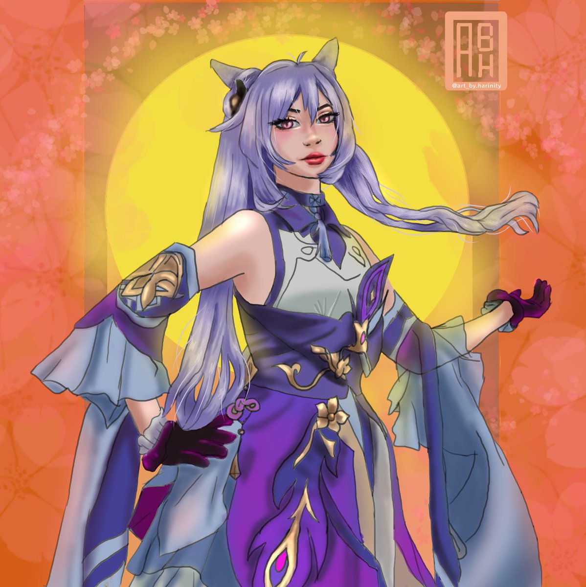 artbyharinity's tweet photo. Keqing💜 my best fan art so far, I haven't finished it for months until I finally did it!
 The rt and fav are appreciated❤
#GenshinImpact #Keqing #Fanart #genshinimpactfanart #keqingfanart #ArtistOnTwitter https://t.co/ezsXm4H1eI
