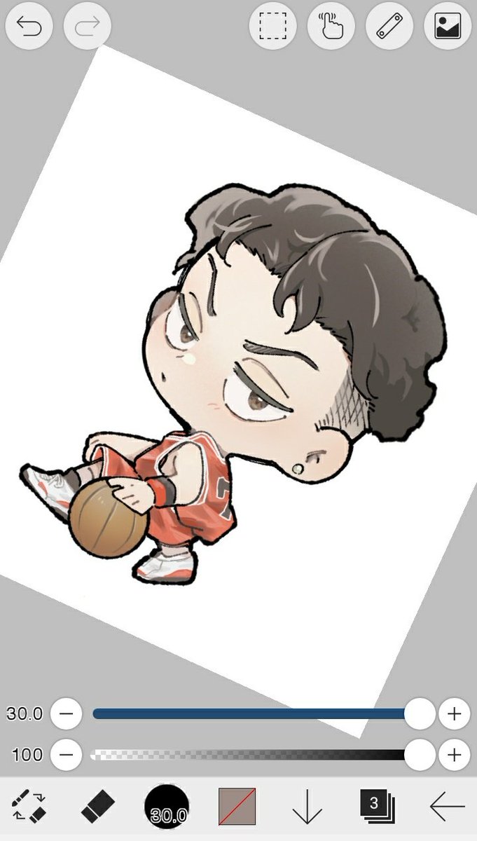 1boy sportswear male focus solo chibi basketball short hair  illustration images