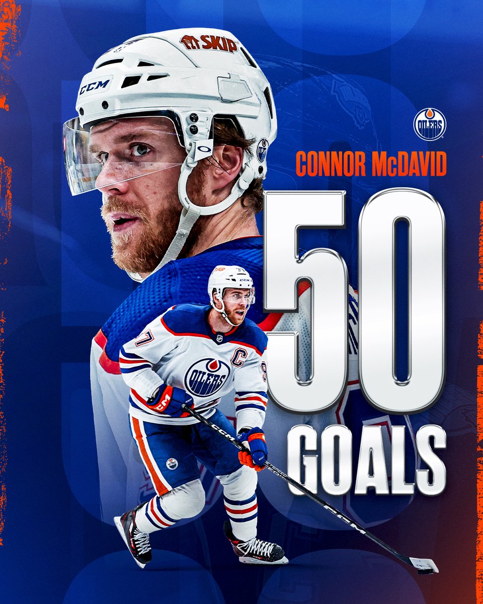 FIRST 50-GOAL SEASON FOR McDAVID 🚨 He does it in just 61 games!