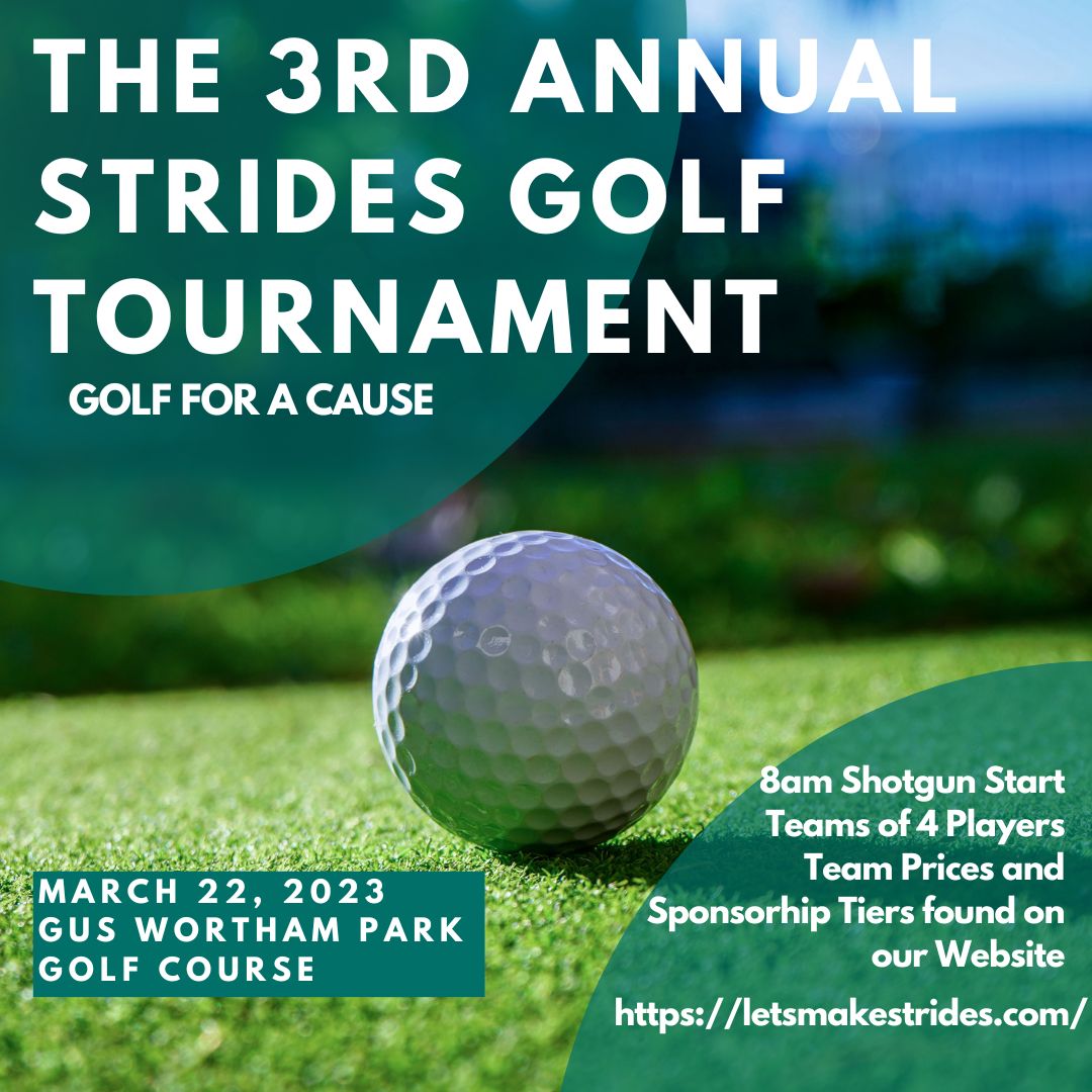 letsmakestrides's tweet photo. Big announcement...our 3rd annual STRIDES golf tournament is quickly approaching!! Join us on Wednesday, March 22nd for gold and more! Check out our website to register or donate! https://t.co/NAoKsLc0K6 https://t.co/tVygqbRPGT