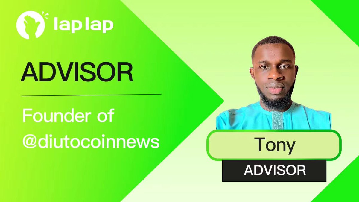 laplap_pro's tweet photo. 🎶News!

Tony, CEO of LAPLAP's strategic partner @Diutocoinnews , becomes our advisor! @Tonydiuto  is from Nigeria and is a crypto OG and @Diutocoinnews  is a well-known crypto media in Africa.

🌈Welcome Tony to the LAPLAP team! @laplap_pro https://t.co/OmtHuNqxUU