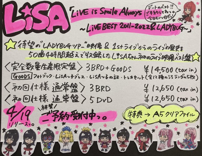 LiSA ファンクラブイベント特典カード