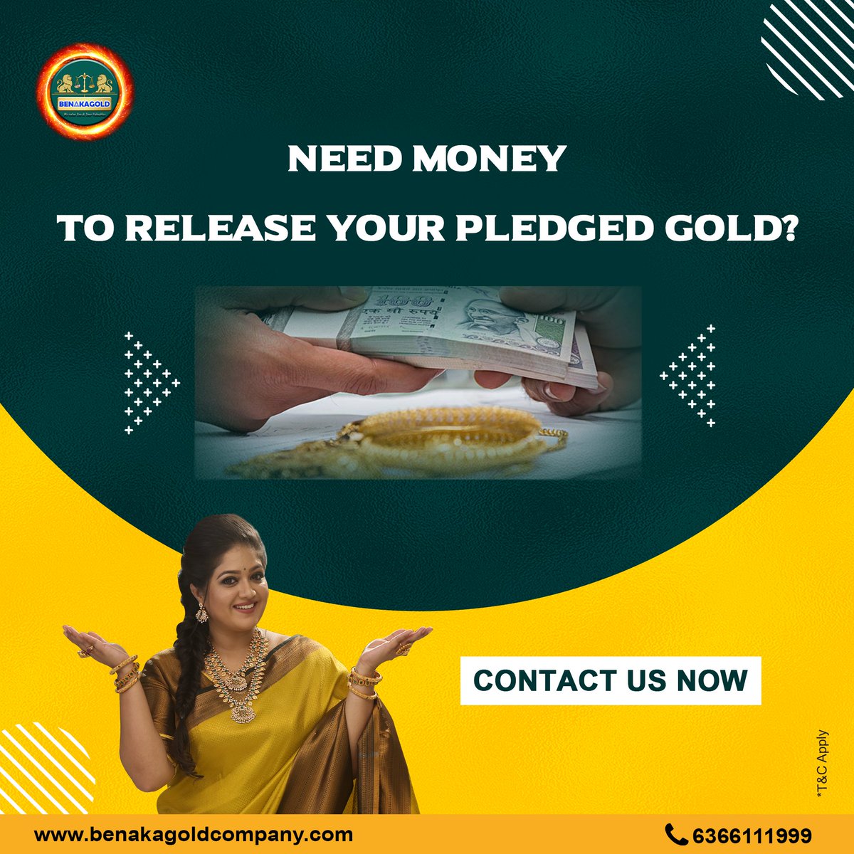 GoldBenaka's tweet photo. Benaka Gold Company helps you to release your pledged gold. We pay interest to release your pledged gold. Call or WhatsApp us at 6366111999 to know more.
 #BenakaGoldCompany #bestgoldbuyingcompany #sellyourgold #trustedgoldbuyer #livegoldrate #goldbuyerinindia #doorstepservice https://t.co/0OY3iFRgZf