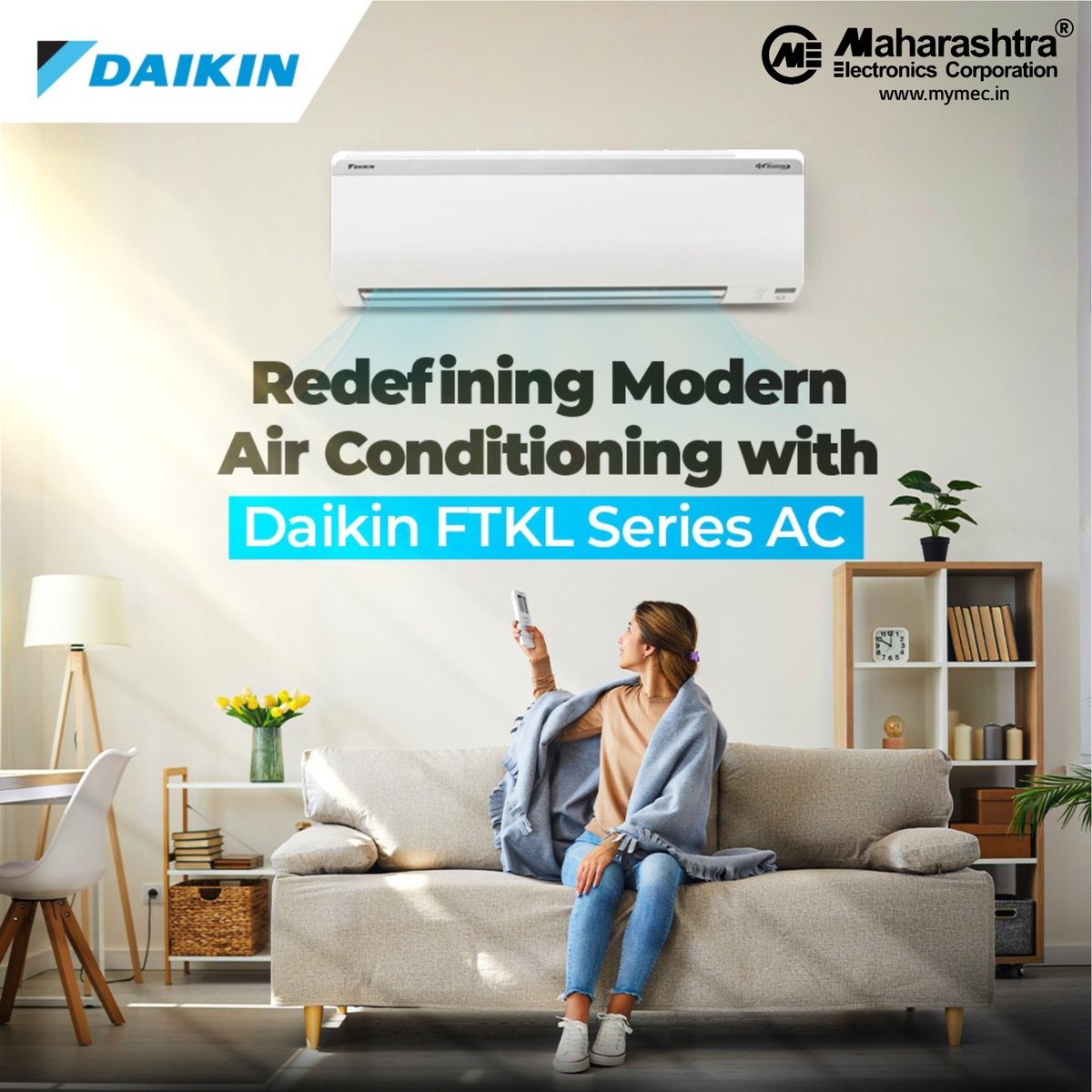 Loaded with features like ECONO Mode, Power Chill Operation, Coanda Airflow and PM 2.5 filter, this game changing AC is the one to get this coming summer ☀️ 😎

📞 8083311311
🌐 mymec.in

#Daikin #DaikinIndia #InnovatingForChange #InnovatingGoodness #AirConditioner