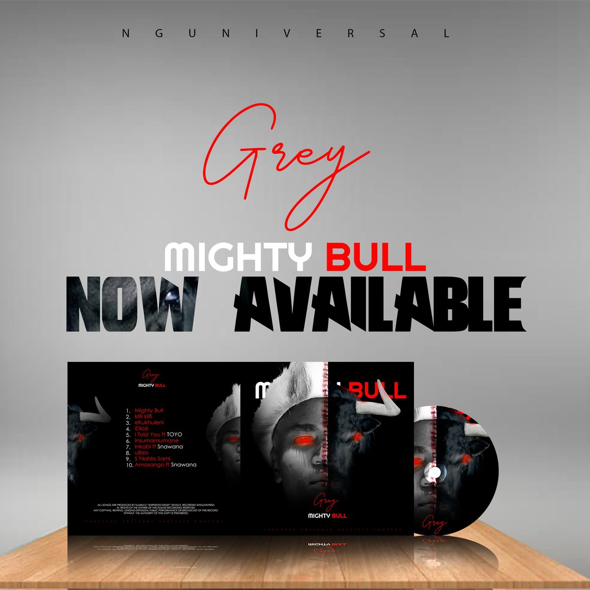 NguniversalEnt's tweet photo. Nguniversal Entertainment Presents : 

Grey - Mighty Bull (EP) 🐂😈🔥

https://t.co/Tgdy2CbZDG

Producer : SniperOneTarget 🎛🎚
Shot : @3rdeyefilmss 📸📽
Cover : JirehTheShooter 🖌️🎨

Stream &amp; Share 🫱🏿‍🫲🏿
@NguniversalEnt 📌 https://t.co/xbG59PlDfc