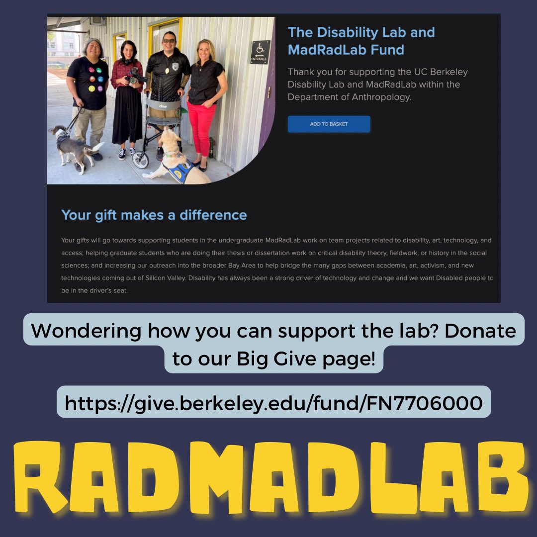 RadMad Disability Lab at UC Berkeley tweet media
