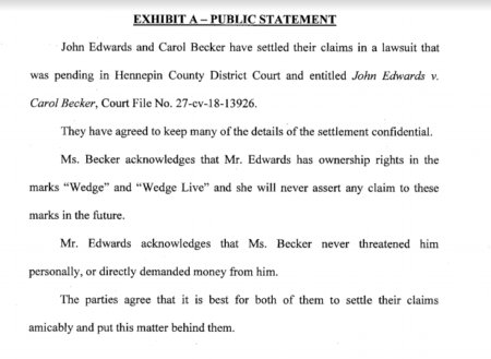 WedgeLIVE's tweet photo. There's a person going around saying I can't own the Wedge LIVE trademark because I'm not a legal entity and you can probably guess who it is. I thought we came to a mutual agreement through a legal process that I am the owner of Wedge LIVE. https://t.co/maCKQRpFzw