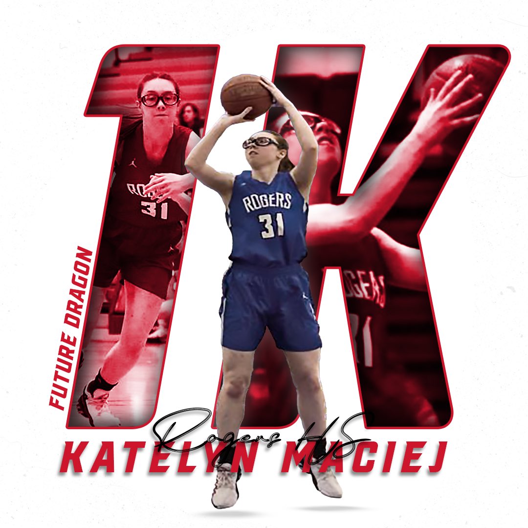 Congratulations to #FutureDragon <a href="/katelynmaciej/">Katelyn Maciej</a> who surpassed the 1,000 point mark on Friday 🐉🏀🔥