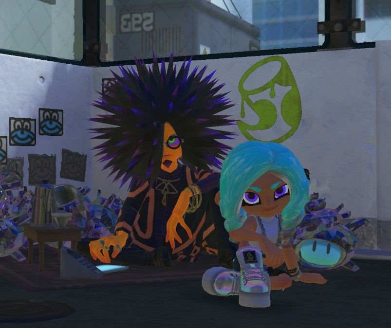 SLATE_O's tweet photo. Reunited with my husband ๐
#ๆฏๆฎๆ้3 #Splatoon3 #BackToInkopolis #Spyke https://t.co/vev5GZDFbg