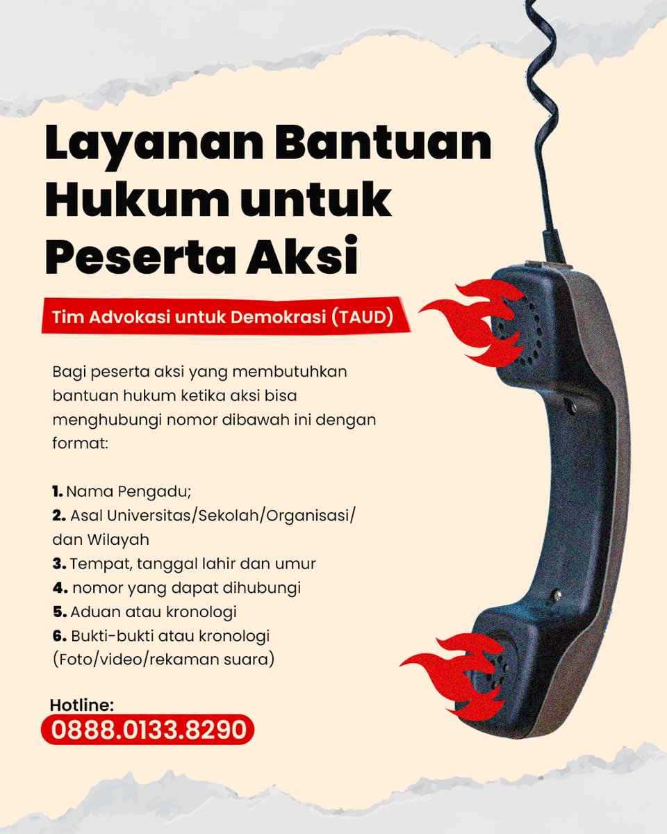 AksiLangsung's tweet photo. Yang turun aksi hari ini. 

Simpan dan sebarkan nomor ini ya gaes..

Stay safe dan tetap saling jaga! https://t.co/hr4uQDK2ZV