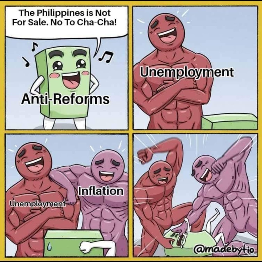 Rated_JBR's tweet photo. No to charter change pala huh?! ππππ
#YesToConRef
#YesToChaCha https://t.co/BuFnJHmU7R