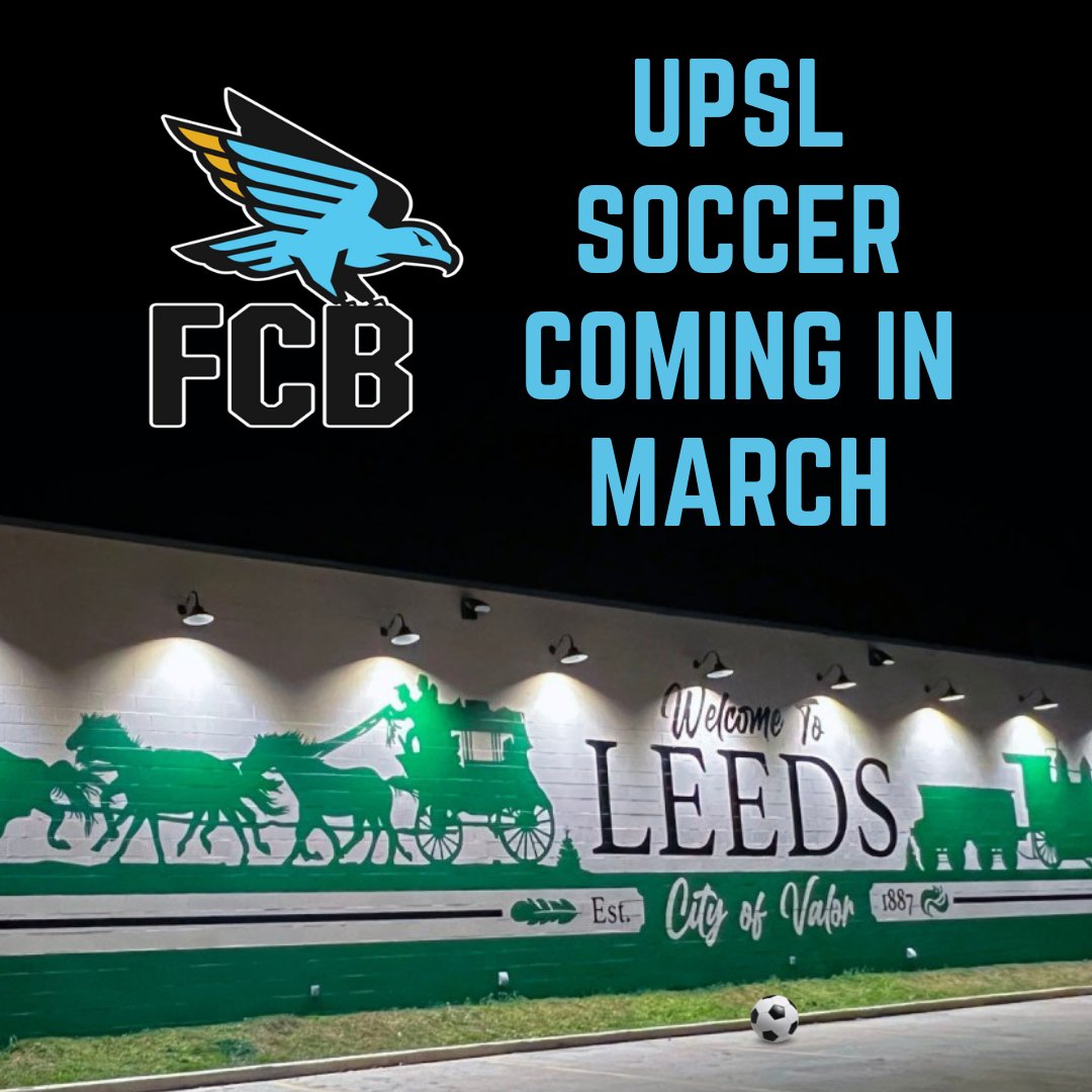 academyfcbham's tweet photo. FC Birmingham is proud to announce that our UPSL Premier Division home matches will be played this Spring at Homer Smalls Stadium in Leeds, AL!!!

Full schedule will be released in the coming days - stay tuned for details!!!

#Our Club, Our City  #futbol #UPSL https://t.co/OQOF5BS7QD