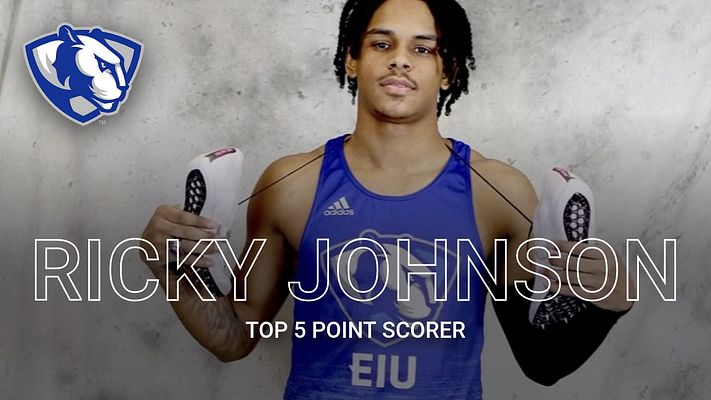 EIU_TF's tweet photo. Celebrating our Top 5 Point Scorers at OVC Championships!!!👏 
Ricky Johnson
200🥈 400🥉 
Congrats Ricky!!!🏆
#EIUTF  #BleedBlue https://t.co/HIqV7B9ZOg