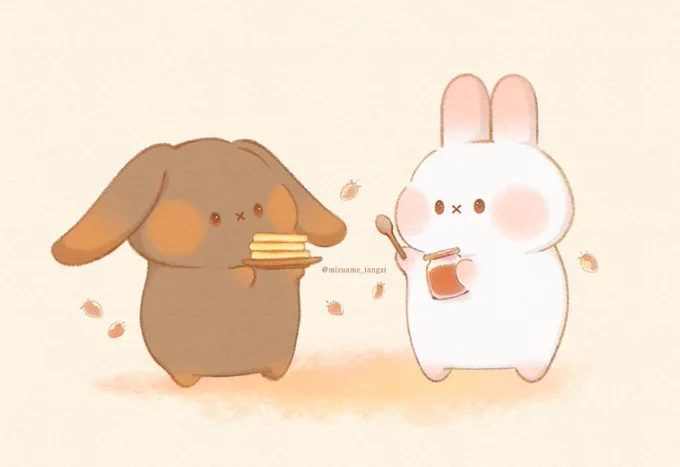 2月のぷみたち (*・×・*)#ぷみうさぎ #ねこおばけ#すぴょんず 