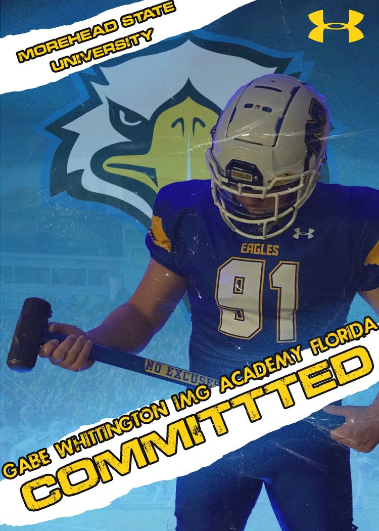 BiG_GRIZZ04's tweet photo. 100% committed!!! Blessed and humbled. Let’s go!!!! @IMGAFootball @RobTenyerMSU @CoachStrobel @CoachSoucy99 @Coach_Bru50 @MSUEaglesFB @moreheadstate @CoachKyleBrey @CoachPondIMG @2TraysBigNate #SoarHigher https://t.co/NseocKl37i