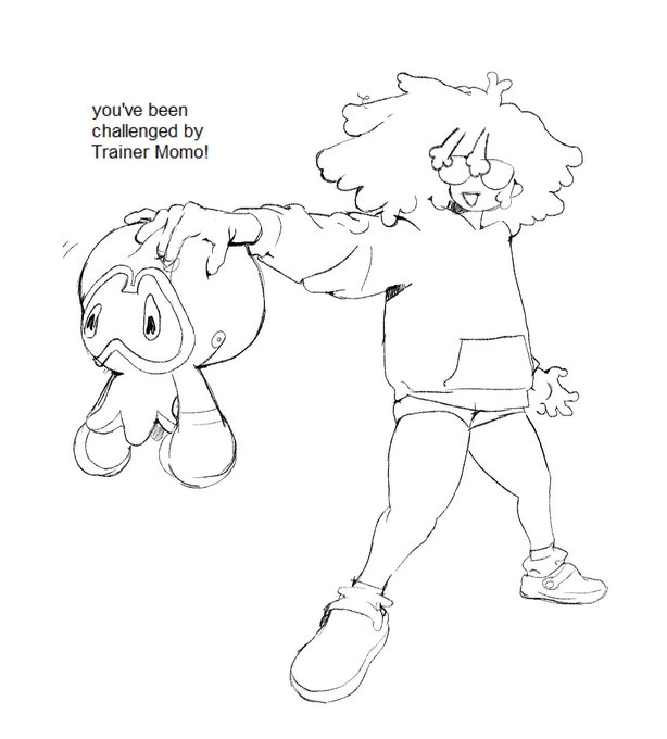old doodles of me and my fave for pokemon day 