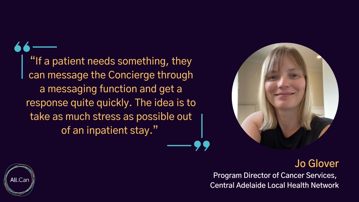 The Cancer Concierge program at @RoyalAdelHosp aims to improve navigation for inpatient services and is a great example of innovation in #cancercare. We passionately share this vision as new healthcare technologies can accelerate adoption of value-based care.