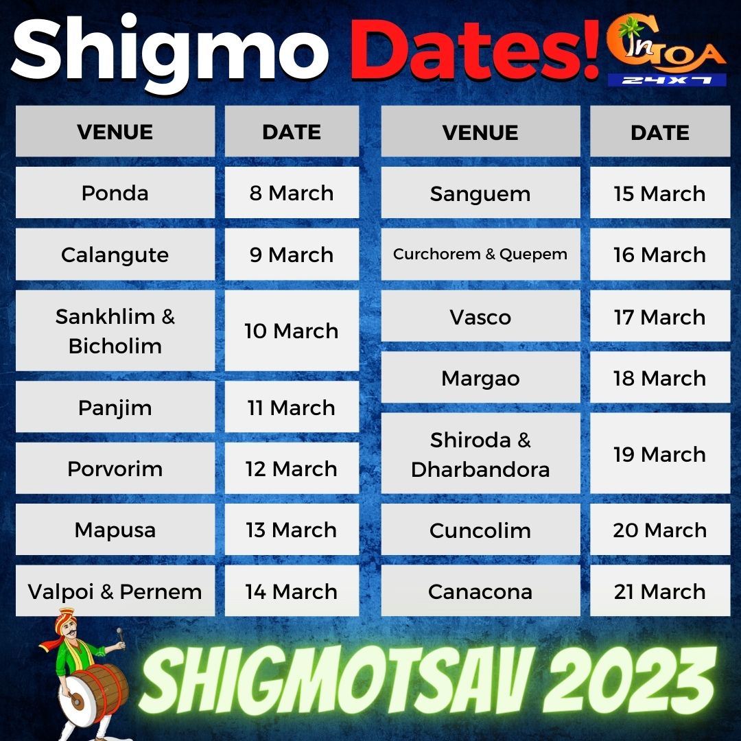 InGoa24x7's tweet photo. #Shigmotsav2023 dates announced!
#Goa #GoaNews #GoaFestival #Festival #GoaTradition #BookYourDate https://t.co/dfy4OiTxzb