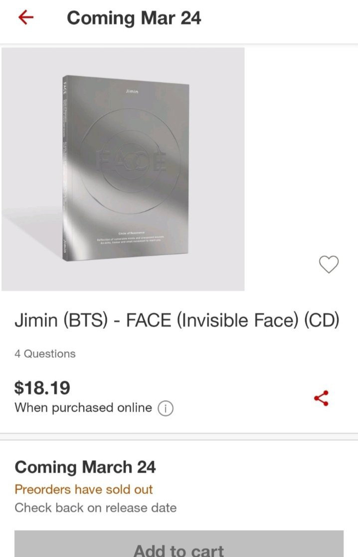 RMmoniii's tweet photo. @BIGHIT_MUSIC
@HYBEOFFICIALtwt
@bts_bighit

Please release the album purchase link. For the album that is still in the pre-sale period, it is not sold out. Please add the album purchase link immediately!!！

@UMusicAfrica @UMusicMexico @Target @AskTarget @Mondadori https://t.co/JT1HB9xqzk