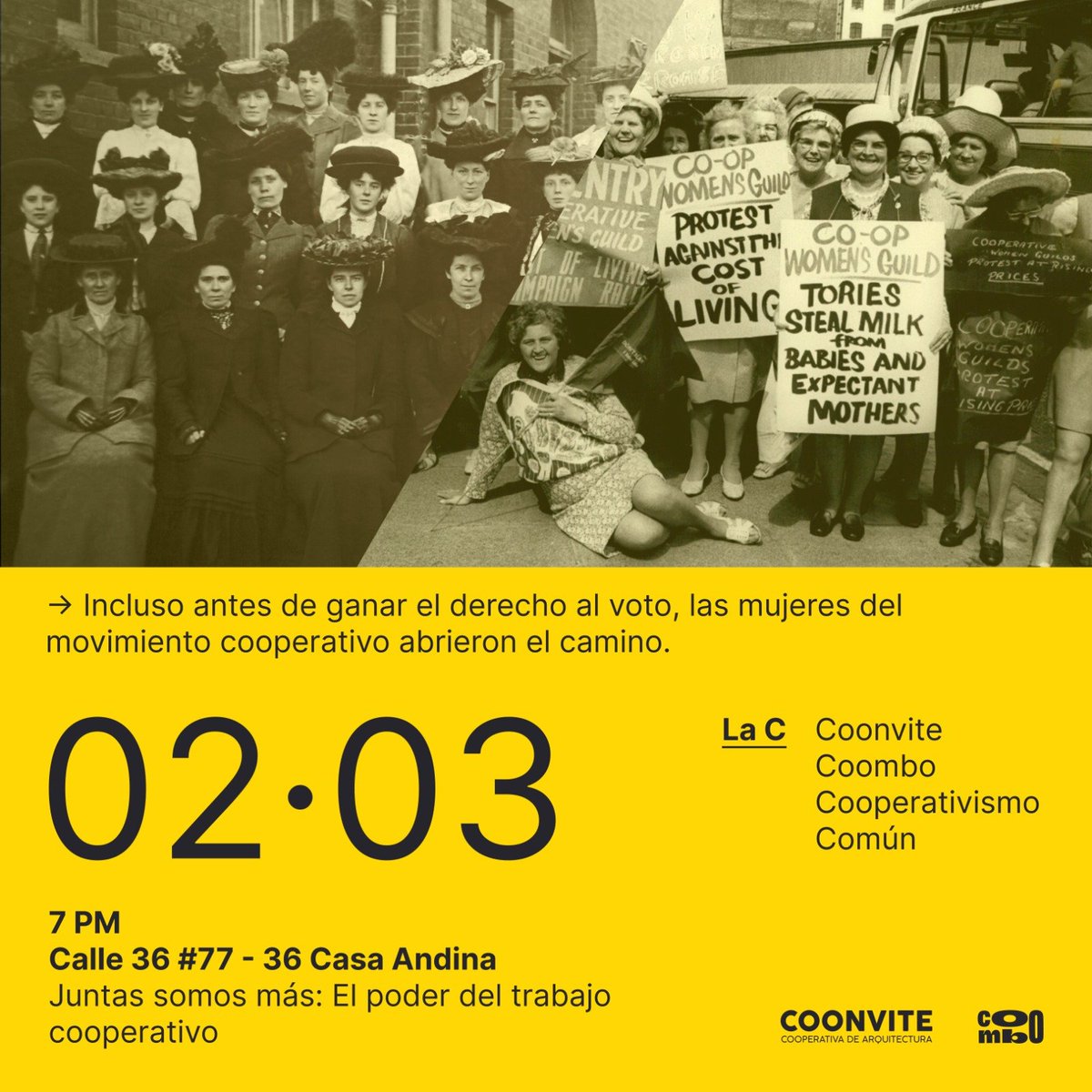 coonvite's tweet photo. Este jueves 02 de marzo les invitamos a un encuentro muy especial con nuestras compañeras de #coombo para que conversemos en torno al balance entre la vida personal y laboral, y de nuestra experiencia como asociadas en cooperativas que son mayoritariamente de mujeres.
Nos vemos! https://t.co/cuT6qYzdxM