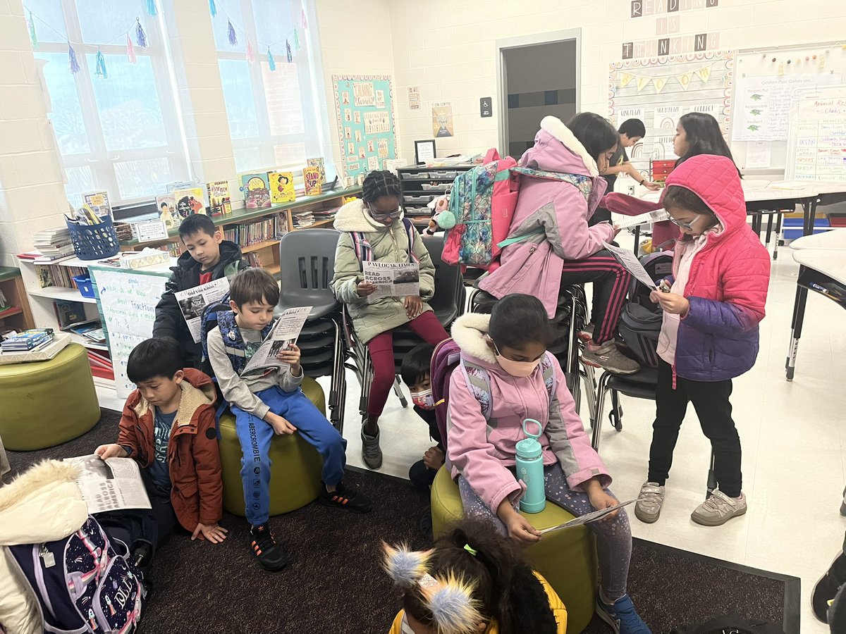 KPavlocak's tweet photo. Enjoying the 2nd edition of the student created newspaper! A few classmates have been conducting interviews and compiling stories. One particular student has taken it upon herself to become an editor and journalist! I am beyond proud! @GoshenPostES # Gogpgators https://t.co/nB0mjUOsa1