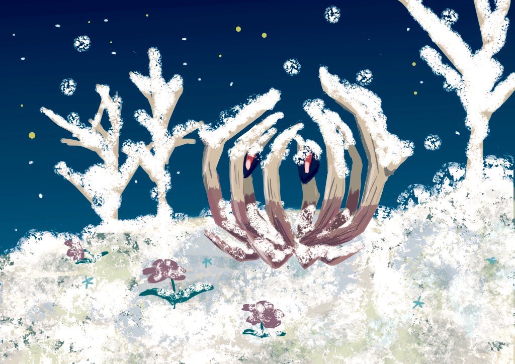 雪も降ったしバレンタインもあった #今月描いた絵を晒そう 