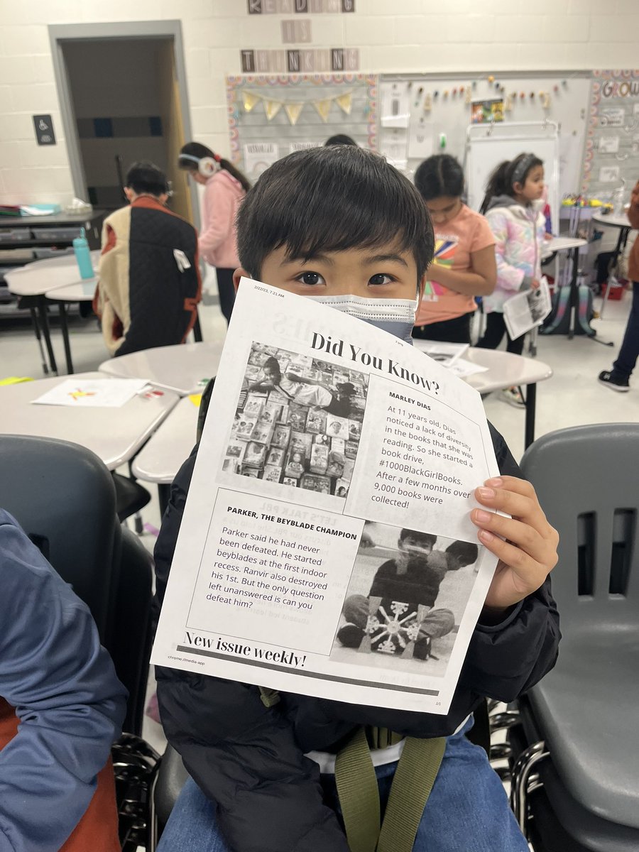 KPavlocak's tweet photo. Our class engaging in reading the first edition of the newspaper. all student created! @GoshenPostES #gogpgators https://t.co/TNMBiniI2n