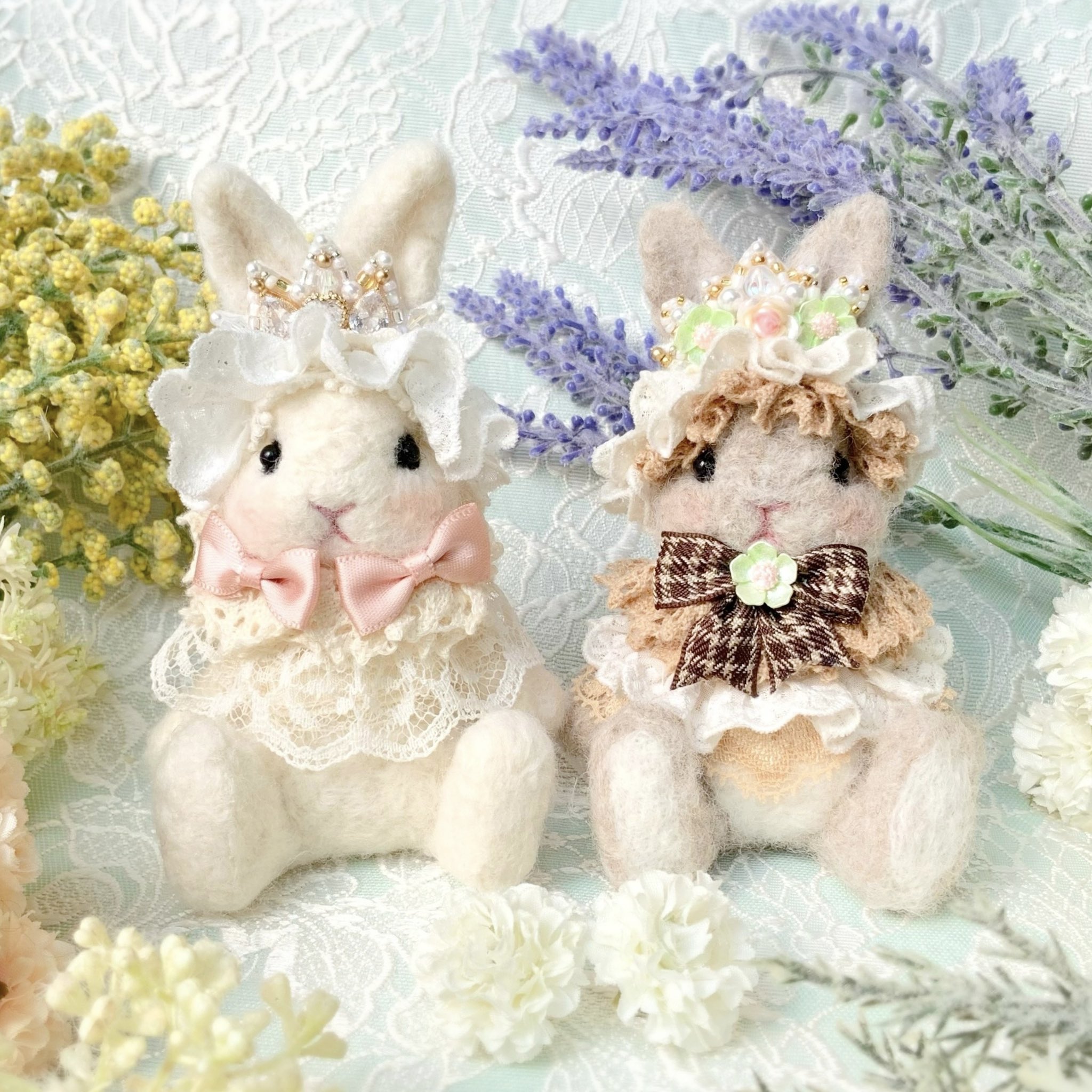 茄子紺 mofu mofu usagi作家 テディベア ハンドメンドぬいぐるみmikko