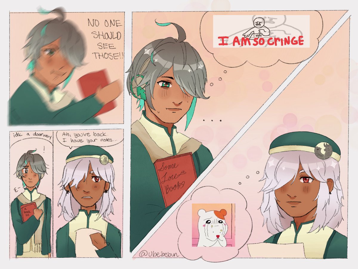 #cythamweek2023 Day 1: Cyno and Haitham’s cheesy shoujo romance flavored Akademiya days ✨full of mutual pining and idiots in love