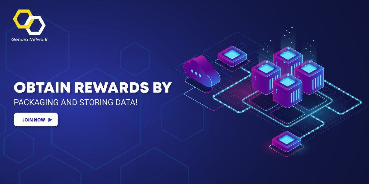Obtain rewards by packaging and storing data with Genaro Network now!🧊

#Blockchain  #CloudStorage #Clouds #Storage #cloudsecurity #security #Cloudspace #space #Encrypt #Cryptos #CryptoMarket #cryptocurrency #GenaroNetwork #Genaro #Network #GNX