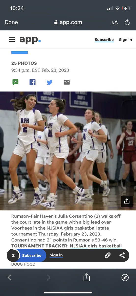 juliacorsentino's tweet photo. To think just four years ago I didn’t know where to go during the starting lineups😅 to say I’m thankful for this program is an understatement. 
Thank you RFH girls basketball
2 out💜 https://t.co/BELVVSNtUR