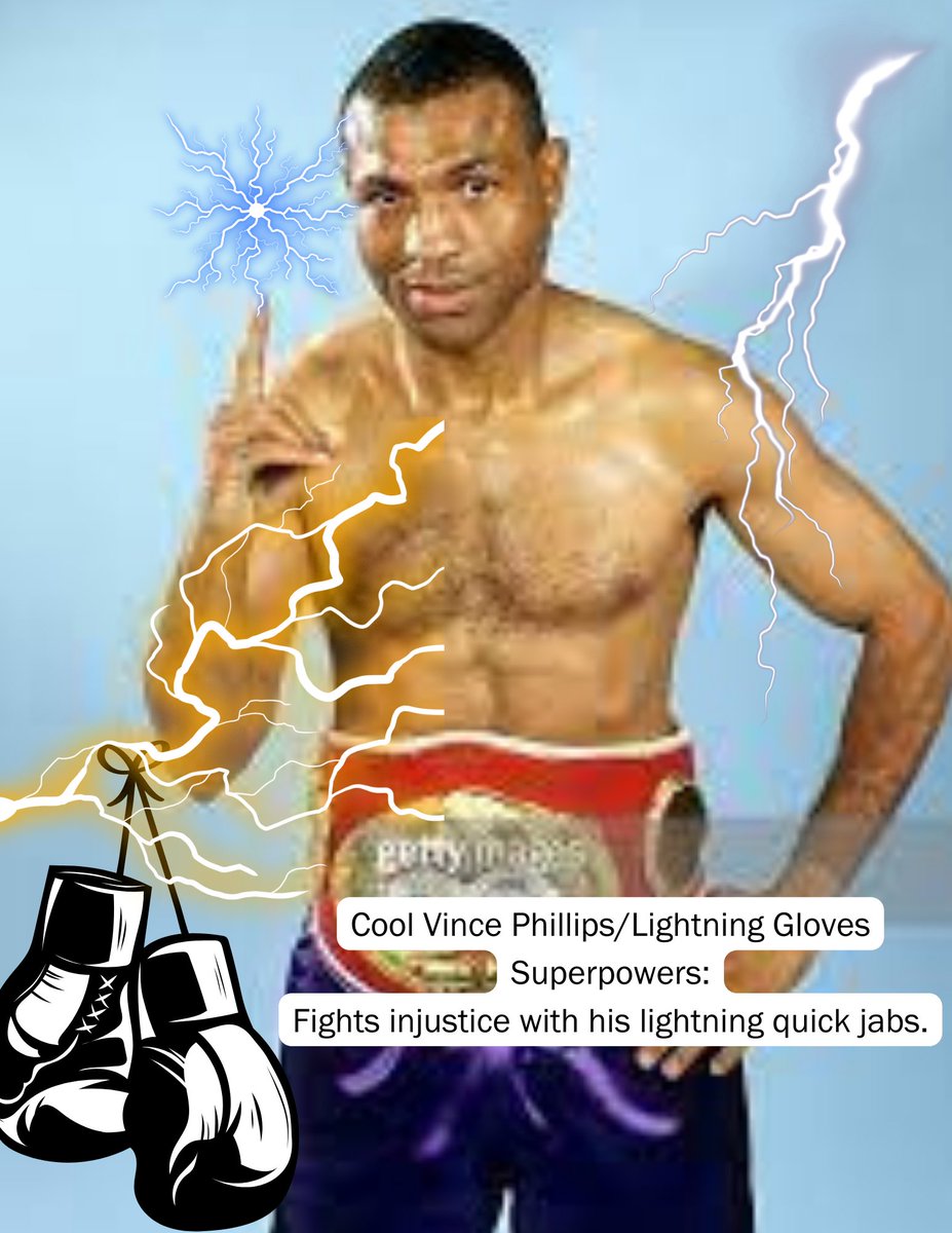 JacobS1_Nthc's tweet photo. This #BlackHistoryMonth we are learning about afrofuturism in @Bence_EDU's class. My hero Vince Phillips fights injustice with his lightning quick jabs. He's a role model for young black boxers teaching them to dodge inequality they face. #blackhistorymonth2023 #nthcinspire https://t.co/EK0xf7hibJ