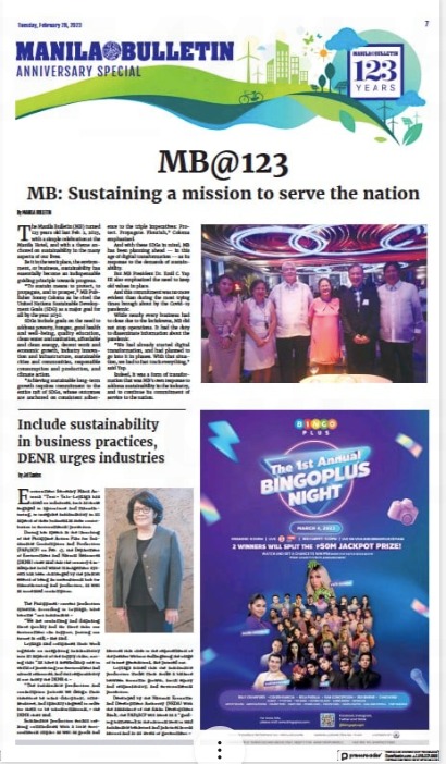 Bingoplusph's tweet photo. Featured tayo sa Manila Bulletin, ka-BingoPlus! :)
Gusto mo ba ng free credits? Bili na ng dyaryo at send us a selfie habang hawak ang dyaryo with the BingoPlus ad!
#BingoPlus #BPAds #BingBingNews https://t.co/TK5Mx4LpGw