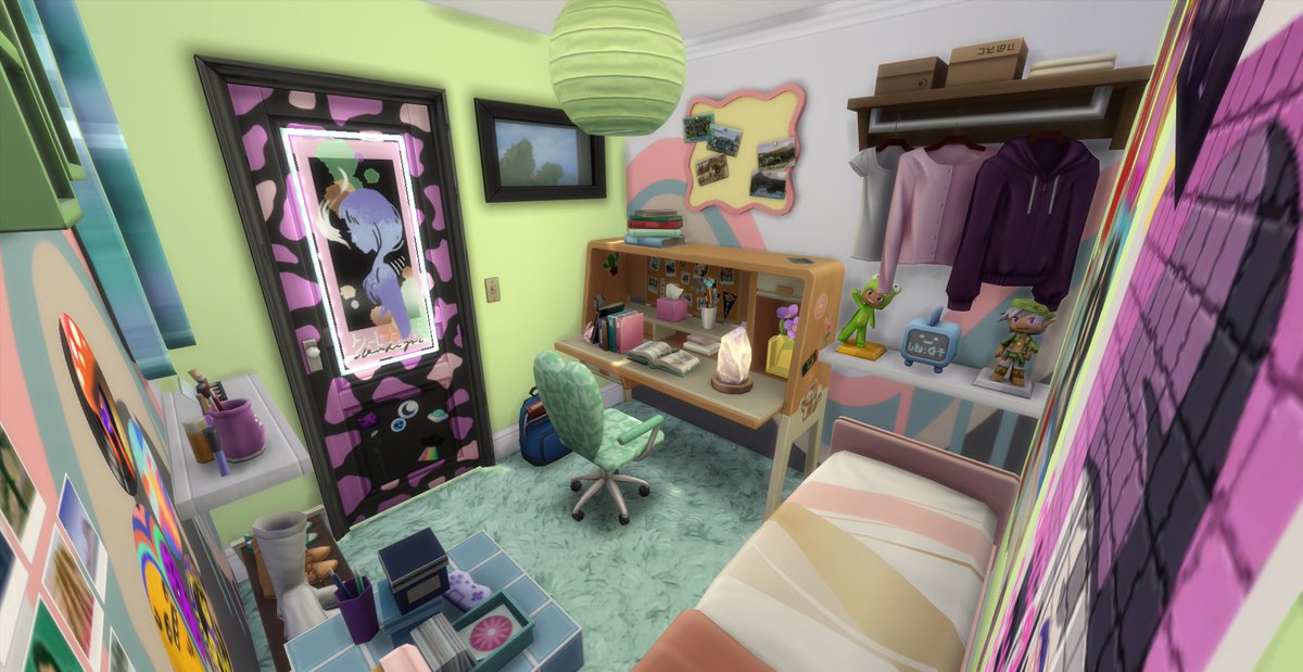 AlisscerV's tweet photo. Day 27 Early 2000’ Era for the #febbuild23 by @sims4ideas
I remember that one of my cousins had a room like this one in 2000 or 2002 so here is ~
#ShowUsYourBuilds #TheSims4 #Sims4 https://t.co/UhreyF0vo5