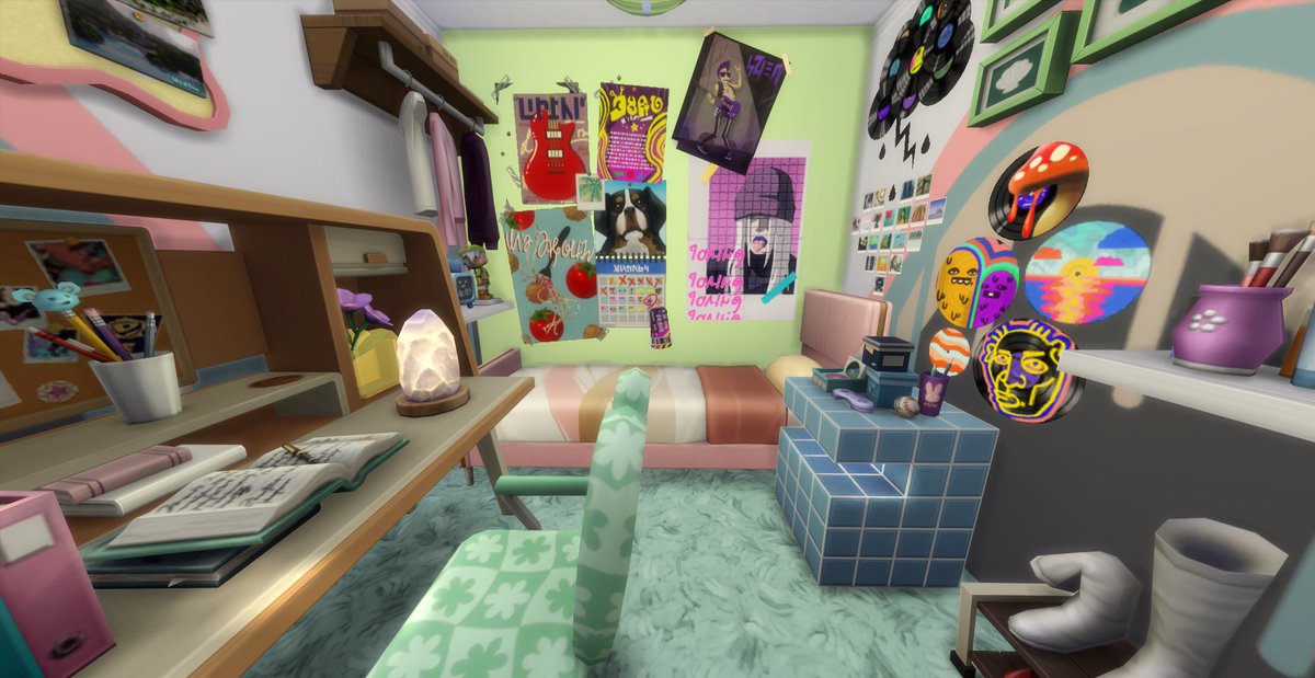 AlisscerV's tweet photo. Day 27 Early 2000’ Era for the #febbuild23 by @sims4ideas
I remember that one of my cousins had a room like this one in 2000 or 2002 so here is ~
#ShowUsYourBuilds #TheSims4 #Sims4 https://t.co/UhreyF0vo5