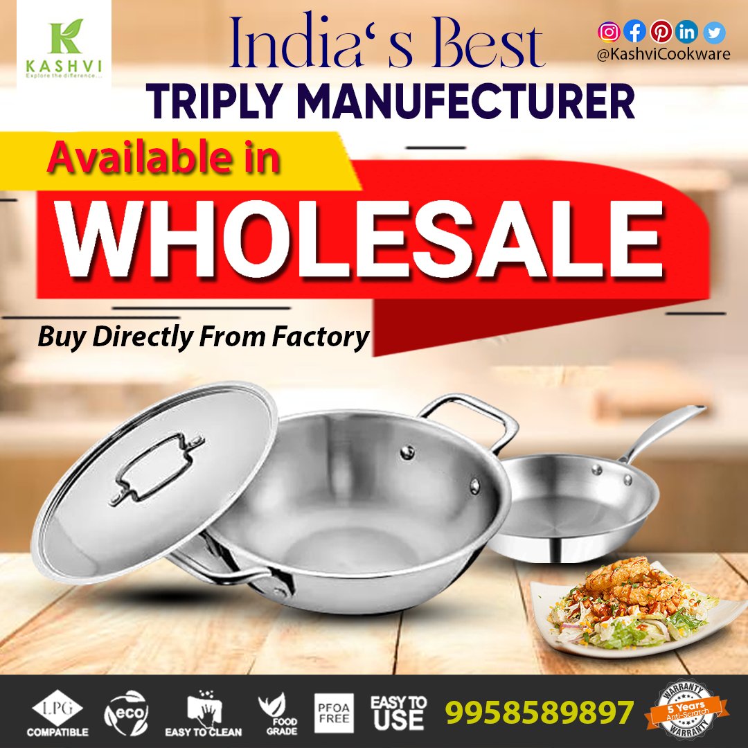 SinghlaSahil's tweet image. Triply cookware set manufacturer in india. Contact us to know more at 9958589897
#kashvicookware #triplycookware #manufacturer #cookwareset #cookware