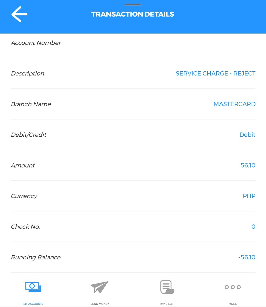 manilaunos's tweet photo. #BDO sucks.
Charged me a service fee even though the transaction failed, transferring to another bank, 2x.
Plus, they don't inform you that you are below maintaining balance and will keep deducting 300 from your account every month, which can easily go unnoticed. #BancoDeOro https://t.co/9S0CTf7fDJ