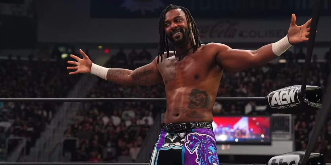 NAAWrestling's tweet photo. "Ain't No Body" The Nation Of African American Wrestling Wrestler of the Day is Swerve Strickland @swerveconfident !! "Loves Me Better" #BlackHistoryMonth #BlackHistory #MakesMeHappy #WhoseHouse #SwervesHouse #MakesMeFeelThisWay #NAAWNATION https://t.co/bqSqiBjH0C