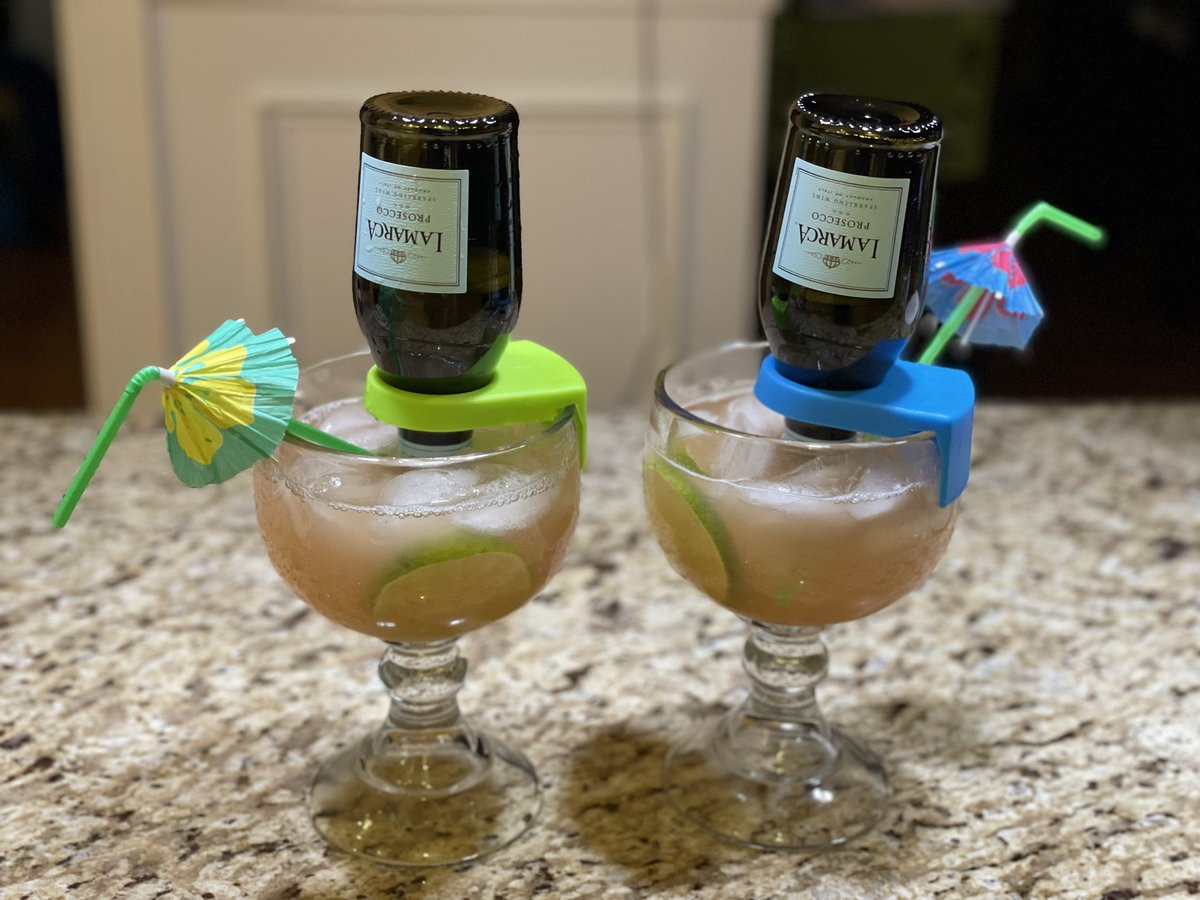 KMFern's tweet photo. We’re all in over here. Kids in bed two hours late. Adults testing new summer cocktail recipe when we should be brushing teeth. Skies still clear. Really hope tomorrow is a snow day. 🤣 #newengland #winterstorm #summervibes https://t.co/p6tUjQbUV7