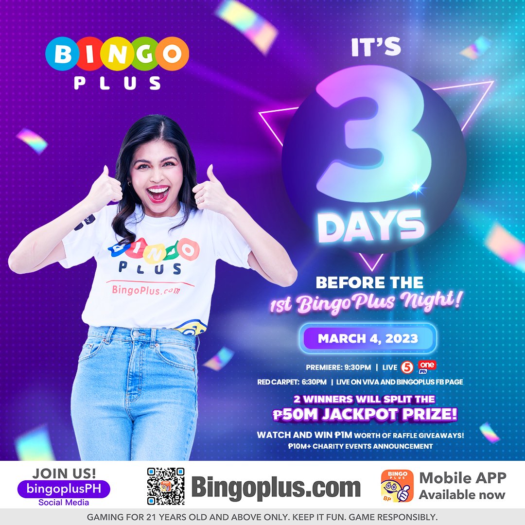Bingoplusph's tweet photo. Kapit lang, ka-BingoPlus! Konting tulog na lang, BingoPlus Night naaaaaaa! Woohoo! π
πͺ Manood ng BingoPlus Night sa March 4, 9PM to 11PM Live sa TV5 at sa OnePH πΊ
πͺ Witness our Red Carpet live on VIVA and BingoPlus Facebook page π©π»βπ»
#BingoPlus #HappyFirstBP #BPNight https://t.co/02pGkRlAmJ