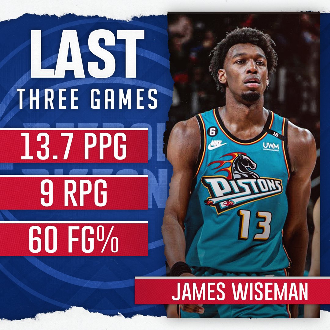 Nokio on Twitter "RT Pistons__Talk James Wiseman is putting up great