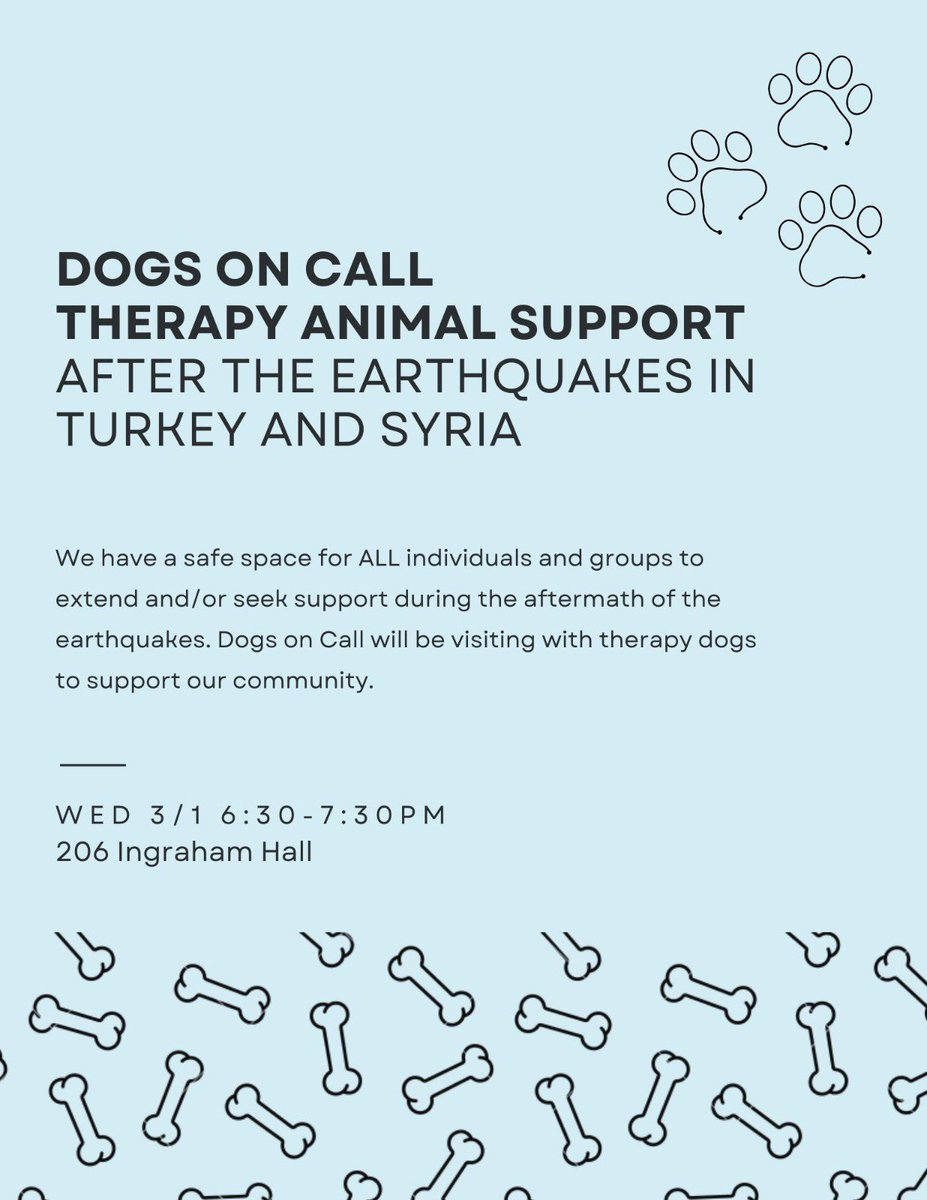 MATS_UW's tweet photo. Dogs on Call therapy dogs will be visiting us this Wed to support our community. 🐕 https://t.co/P7xmHmdMFz