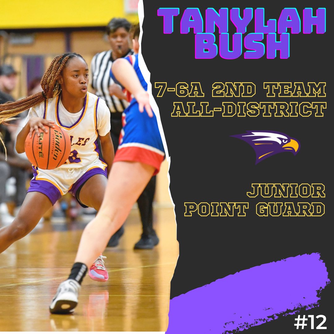 RHS Girls Basketball (@le_hoops) on Twitter photo Congratulations 🎉 to Jr. Tanylah Bush for earning 7-6A 2nd Team All-District. Great Season! We are all proud of you! One of Area leaders in assist (DFW). <a href="/Richardsonisd/">Richardson ISD</a> <a href="/Coach_KHolloway/">Coach_KHolloway M.Ed</a> <a href="/Coach_Miracle/">Eric Miracle</a> <a href="/coachdansby/">Kelly Dansby</a> #txhshoops #EaglesSettheStandard Congratulations 🎉 to Jr. Tanylah Bush for earning 7-6A 2nd Team All-District. Great Season! We are all proud of you! One of Area leaders in assist (DFW). <a href="/Richardsonisd/">Richardson ISD</a> <a href="/Coach_KHolloway/">Coach_KHolloway M.Ed</a> <a href="/Coach_Miracle/">Eric Miracle</a> <a href="/coachdansby/">Kelly Dansby</a> #txhshoops #EaglesSettheStandard